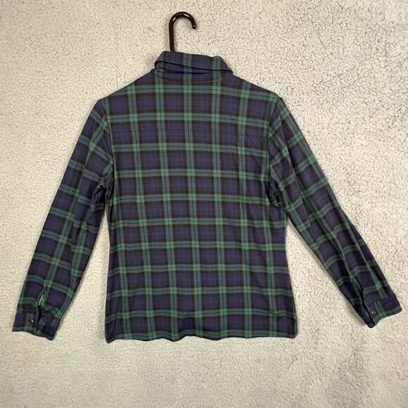 J. MCLAUGHLIN WOMENS BLOUSE GREEN BLUE CHECKERED SIZE M - Picture 3 of 11